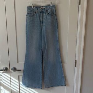 Levi's Light Blue Wide Leg Flare Jeans